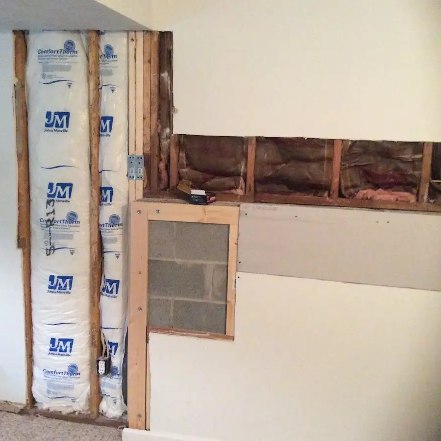 Wall insulation replacement during Structural Drying in Lakeville